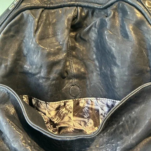 ๐ฅ๐๐ฅJason Wu Distressed Blue Leather Studded Hobo Satchel Bag - Picture 3 of 9